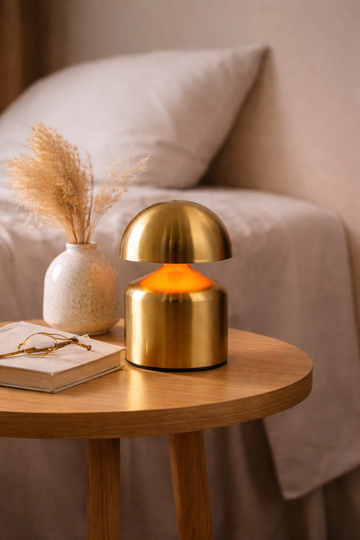 Golden Mushroom Table Lamp