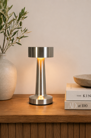 Nordic Glow Cordless Table Lamp – Warm Amber LED Rechargeable
